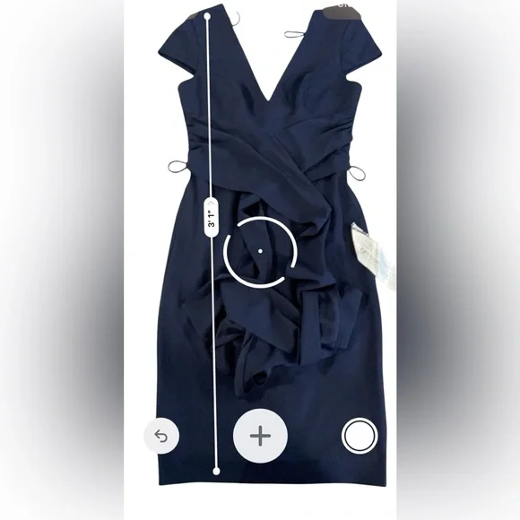 Dress The Population Dana Wrap Waist Bodycon Dress NWT | Navy | Size Small - Picture 10 of 10